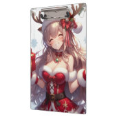 Niedliches Weihnachtsmädchen Klemmbrett (Links)