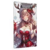 Niedliches Weihnachtsmädchen Klemmbrett (Rechts)