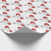 Niedliches Weihnachtsmädchen mit Geschenk Geschenkpapier (Ecke)