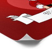 Niedliches Weihnachtsmädchen mit kurzem blondem Ha Poster (Ecke)