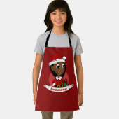 Niedliches Weihnachtsmädchen mit rotem Hut - Carto Schürze (Insitu)