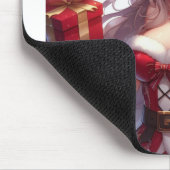 Niedliches Weihnachtsmädchen Mousepad (Ecke)