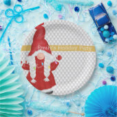 Niedliches Weihnachtsmädchen Personalisiert Pappteller (Party)