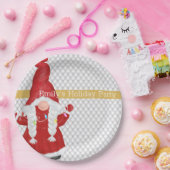 Niedliches Weihnachtsmädchen Personalisiert Pappteller (Party)