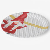 Niedliches Weihnachtsmädchen Personalisiert Pappteller (Schrägansicht)