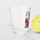 Niedliches Weihnachtsmädchen Schnapsglas (Links)