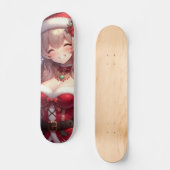 Niedliches Weihnachtsmädchen Skateboard (Vorderseite)