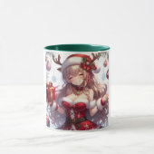 Niedliches Weihnachtsmädchen Tasse (Zentrum)