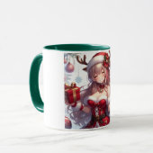 Niedliches Weihnachtsmädchen Tasse (Vorderseite Links)
