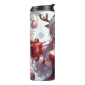 Niedliches Weihnachtsmädchen Thermosbecher (Nach links gedreht)