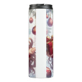 Niedliches Weihnachtsmädchen Thermosbecher (Rückseite)