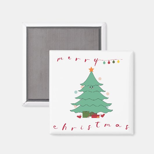 Niedliches Weihnachtsmagnet | Kawaii Christmas Tre Magnet (Vorderseite/Rückseite)