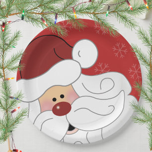 Niedliches Weihnachtsmann-Feiertags-Weihnachten Pappteller