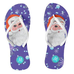 Niedliches "Weihnachtsmann- u. Schneefall-" Badesandalen
