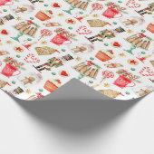 Niedliches Weihnachtsmantelknacken Geschenkpapier (Ecke)