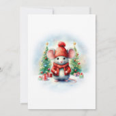 Niedliches Weihnachtsmäuse-Party Einladung (Rückseite)