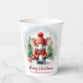 Niedliches Weihnachtsmäuse-Party Pappbecher (Vorderseite)