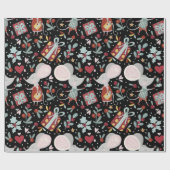 Niedliches Weihnachtsmäusenmuster Geschenkpapier (Flach)