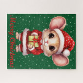 Niedliches Weihnachtsmäusenpuzzle Puzzle (Horizontal)