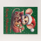 Niedliches Weihnachtsmäusenpuzzle Puzzle (Horizontal)