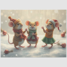 Niedliches Weihnachtsmauszettel Seidenpapier