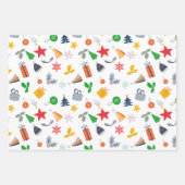 Niedliches Weihnachtsmotif Geschenkpapier Set (Vorderseite)