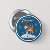 Niedliches Weihnachtsmotiv Button (Vorne & Hinten)