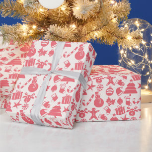 Niedliches Weihnachtsmuster - Feierlich & Spaß Geschenkpapier