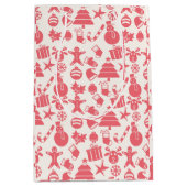 Niedliches Weihnachtsmuster - Feierlich & Spaß Mittlere Geschenktüte (Vorderseite)