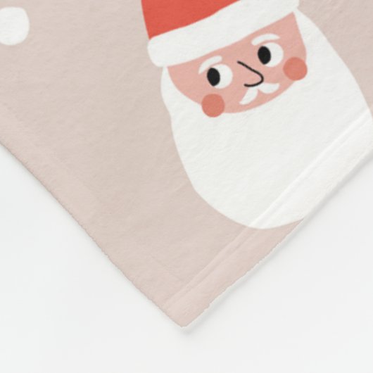 Niedliches Weihnachtsmuster Fleecedecke (Ecke)