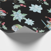 Niedliches Weihnachtsmuster für Wasserfarben Geschenkpapier (Ecke)