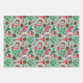 Niedliches Weihnachtsmuster für Wasserfarben Geschenkpapier Set (Vorderseite 3)