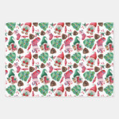 Niedliches Weihnachtsmuster für Wasserfarben Geschenkpapier Set (Vorderseite)