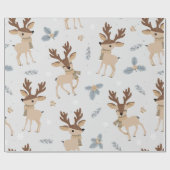 Niedliches Weihnachtsmuster Geschenkpapier (Flach)