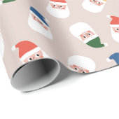 Niedliches Weihnachtsmuster Geschenkpapier (Rolleneckpunkt)