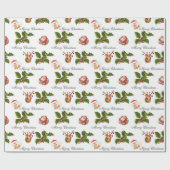 Niedliches Weihnachtsmuster Geschenkpapier (Flach)
