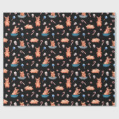 Niedliches Weihnachtsmuster Geschenkpapier (Flach)