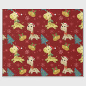 Niedliches Weihnachtsmuster Geschenkpapier (Flach)