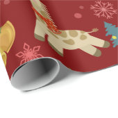 Niedliches Weihnachtsmuster Geschenkpapier (Rolleneckpunkt)