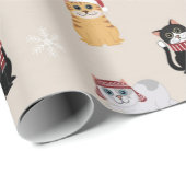 Niedliches Weihnachtsmuster Geschenkpapier (Rolleneckpunkt)