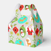 Niedliches Weihnachtsmuster Geschenkschachtel (Rückseite)