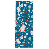 Niedliches Weihnachtsmuster Geschenktüte Für Weinflaschen (Rückseite)
