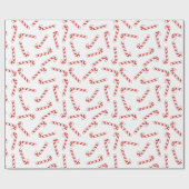 Niedliches Weihnachtsmuster in Rot und Weiß Candy  Geschenkpapier (Flach)