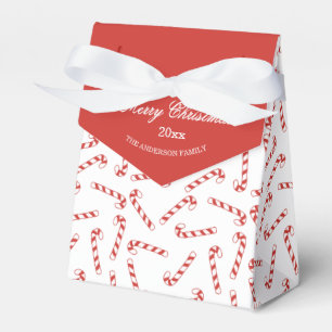 Niedliches Weihnachtsmuster in Rot und Weiß Candy Geschenkschachtel