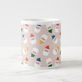 Niedliches Weihnachtsmuster Jumbo-Tasse (Vorderseite)