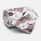 Niedliches Weihnachtsmuster Krawatte (Gerollt)