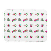 Niedliches Weihnachtsmuster Magnet (Horizontal)