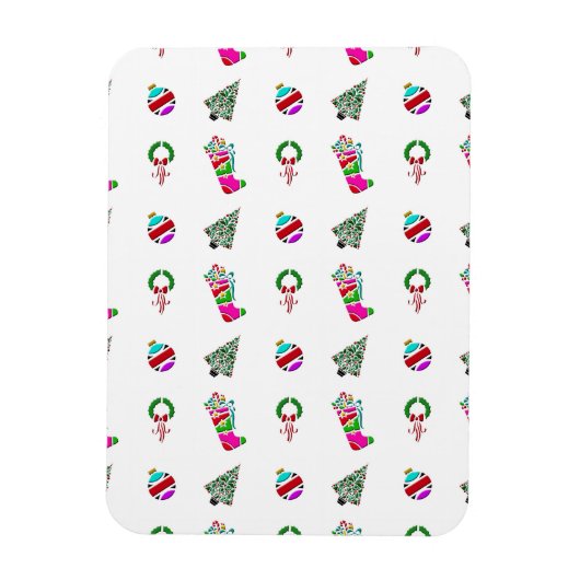 Niedliches Weihnachtsmuster Magnet (Vertikal)