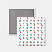 Niedliches Weihnachtsmuster Magnet (Vorderseite/Rückseite)