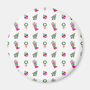 Niedliches Weihnachtsmuster Magnet